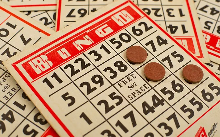 Classic bingo card with marked numbers