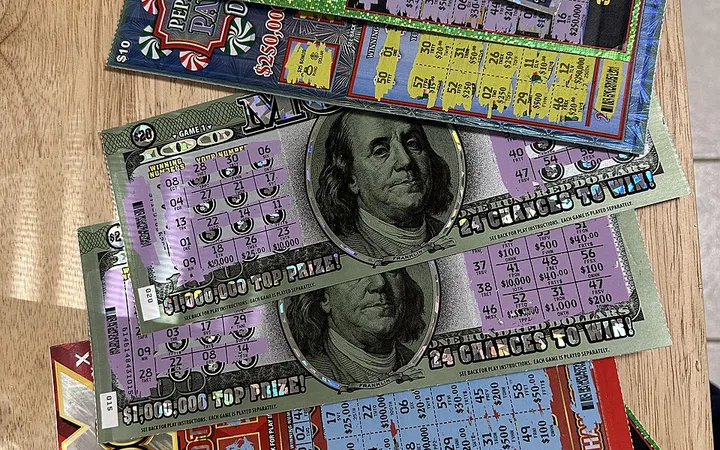 Scratched-off lottery tickets